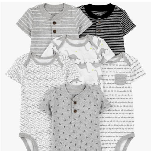 Simple Joys by Carter's Baby Boys' 6-Pack Short-Sleeve Bodysuit