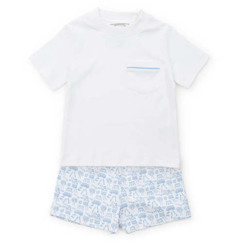 Walker Boys' Short Set - School Days Blue