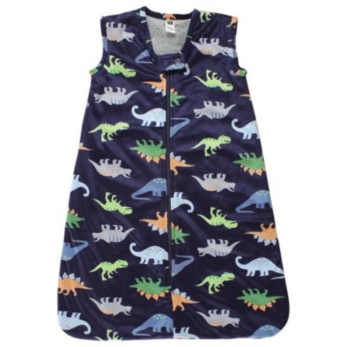 Hudson Baby Infant Boy Plush Faux Fur Sleeping Bag, Wearable Blanket, Dinosaurs, 6-12 Months