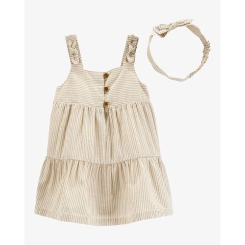 Baby Striped Cotton Dress - Carter's | 6 mos