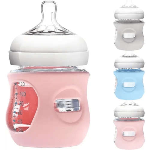 3 Pack Silicone Sleeve for Philips Avent Glass Bottle - Shatter Proof Natural Silicone Bottle Cover for Anti Colic Baby Bottles 8 oz & 4 oz - Anti Flow Sleeve for Infant Bottles
