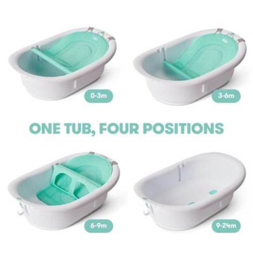 4 in 1 Grow with Me Baby Bathtub for Newborn to Toddler, White, Rigid Baby Bath, Unisex9.85 x 28.80 x 18.66 Inches