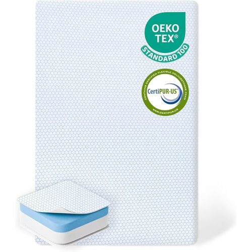 Pack and Play Mattress,38"x26" Dual-Sided Soft & Firm Memory Foam Pack N Play Mattresses Pad,Portable Baby Mattress for Pack N Play with Breathable Removable Cover