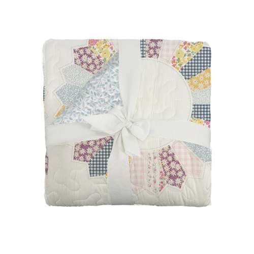 Dresden Patchwork Pastel Baby Blanket Quilt