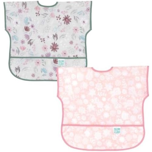 Bumkins Short Sleeve Bib for Girl or Boy, Toddler and Kids for 1-3 Years, Large Size, Essential Must Have for Junior Children