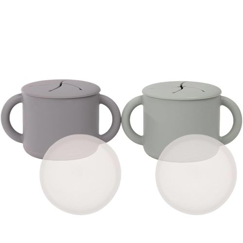 Amazon.com: WeeSprout Snack Containers, Food Grade Silicone Cups, Spill-Proof Tops For Toddlers and Babies, Premium Hard Plastic Travel Lids, Dishwasher Safe, Set of 2 Snack Catchers : Baby