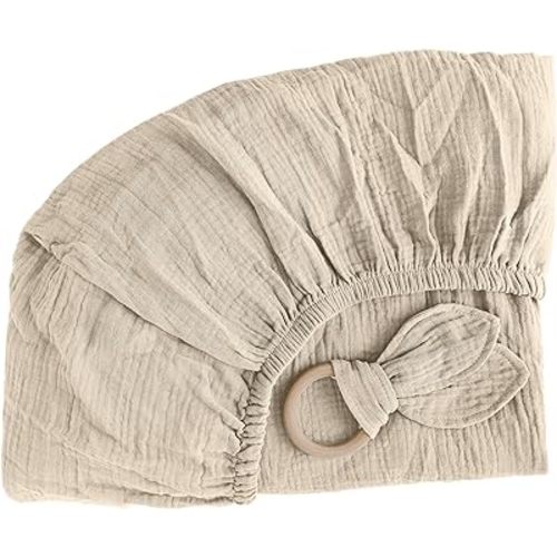 100% Organic Cotton Muslin Crib Sheet Standard Crib Size Cream Neutral