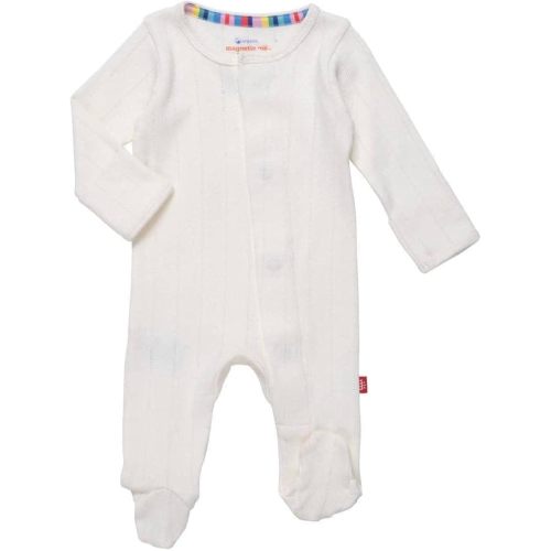 Magnetic Me 100% Organic Cotton Magnetic Baby Footie Pajamas | Super Soft Cotton Fabric | Available in PRE - 24M