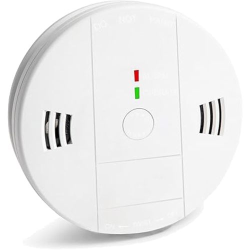 Combination Smoke and Carbon Monoxide Detector Alarm, Beeps Warning Smoke and CO Alarms for Basements Travel Home Office House Bedroom Living Room Car, Battery Operated,Comply with UL 217/2034, 1-Pack