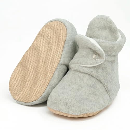 Ella Bonna Fleece Baby Booties, Warm Baby Socks, Organic Baby Booties, Infant Booties for Babies, Basic Series