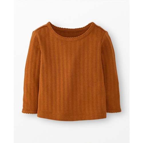 Baby Long Sleeve Slim Fit Pointelle T-Shirt | Hanna Andersson