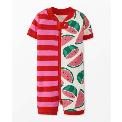 Baby Upcycled 2-Way Zip Shortie Sleeper | Hanna Andersson