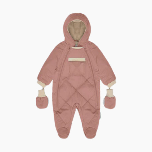 7AM Enfant Benji Snowsuit Bebe - Rose Dawn Quilted, 6-12 M