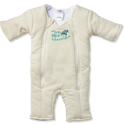 Baby Merlin's Magic Sleepsuit - Cotton Baby Swaddle Transition Product - Soft and Breathable Design, Double Zipper for Easy Diaper Changes, Promotes Safe Sleep - Sage Green - Small 12-18lbs