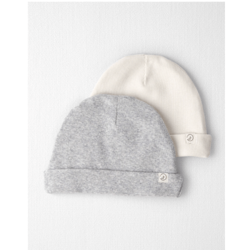 Baby 2-Pack Organic Cotton Rib Caps | Carter’s Oshkosh Canada