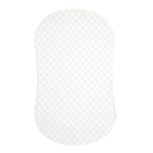 HALO - BassiNest Fitted Sheet 100% Cotton | Nautical Net - cream/gray