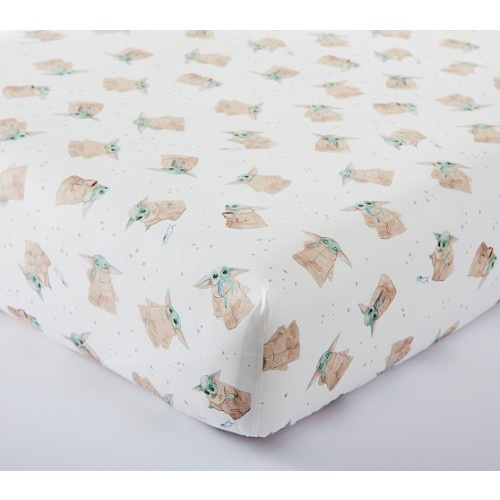 Star Wars™ The Mandalorian™ Grogu™ Organic Crib Fitted Sheet | Pottery Barn Kids