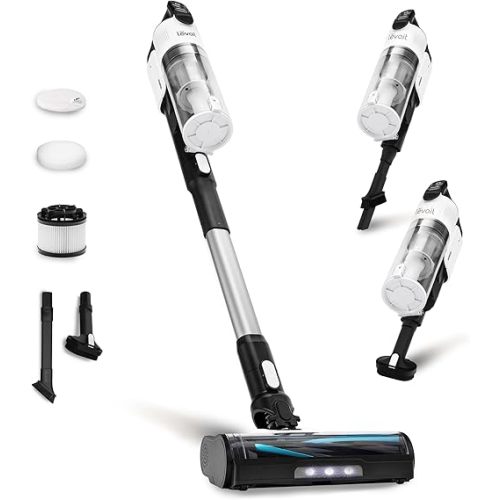 LEVOIT Cordless Vacuum Cleaner, Stick Vac with Tangle-Resistant Design, Up to 50 Minutes, Powerful Suction, Rechargeable, Lightweight, and Versatile for Carpet, Hard Floor, Pet Hair, LVAC-200