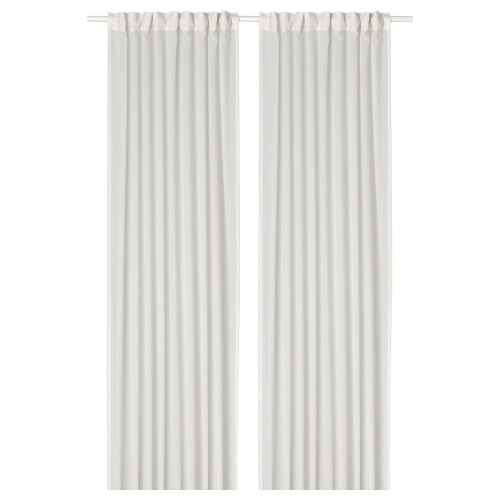ROSENROBINIA Sheer curtains, 1 pair - white/with heading tape 57x98 "