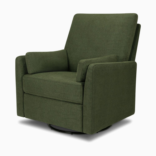 Carter's by daVinci Ethan Swivel Recliner - Performance Forest Green Linen