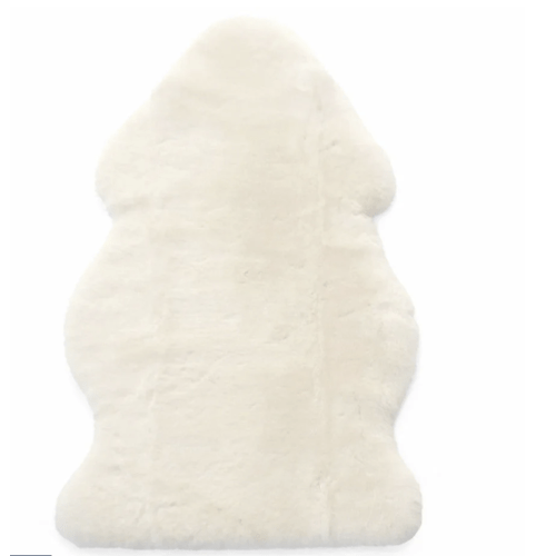 Sheepskin Rug for Babies, 100% Natural, Shorn Lambskin Wool, 2 x 3 Feet, Ivory