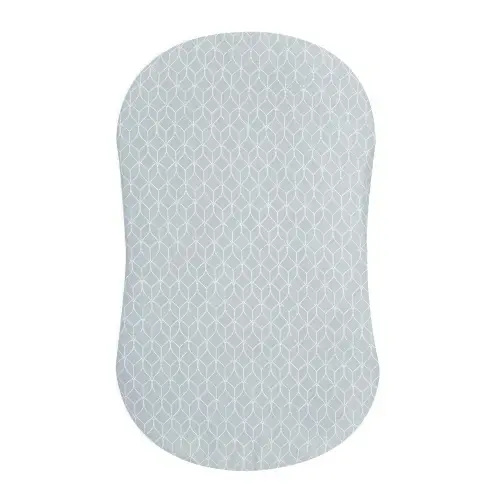 HALO - BassiNest Fitted Sheet 100% Cotton | Morning Mist - Gray
