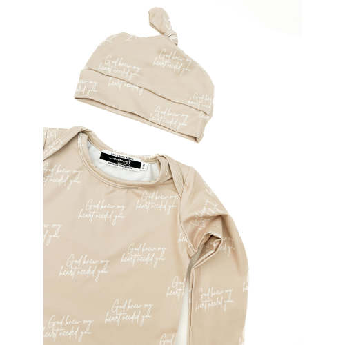 God Knew My Heart Needed You Sleeper & Matching Beanie