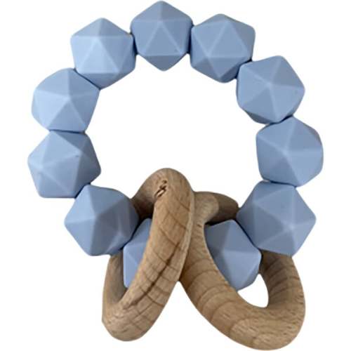 Abby Rattle, Baby Blue - Three Hearts | Maisonette