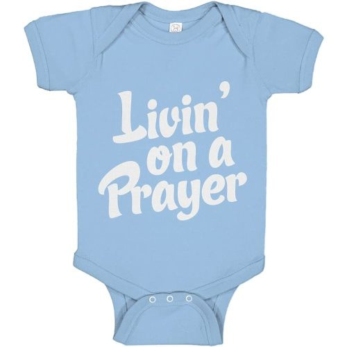 Baby Romper Living on a Prayer 100% Cotton Infant Bodysuit