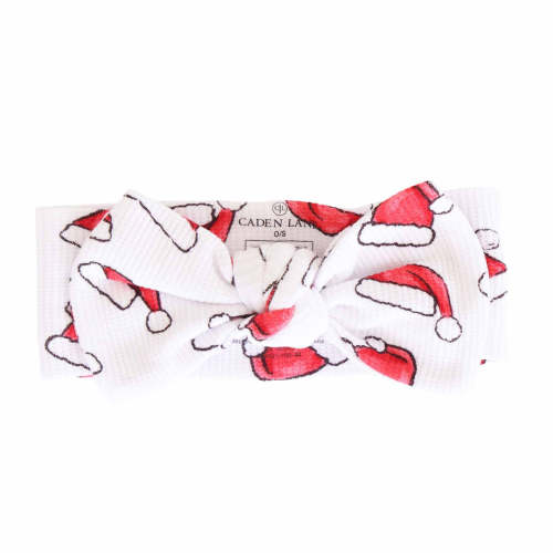 Santa Baby Bamboo Waffle Knit Large Bow Headwrap