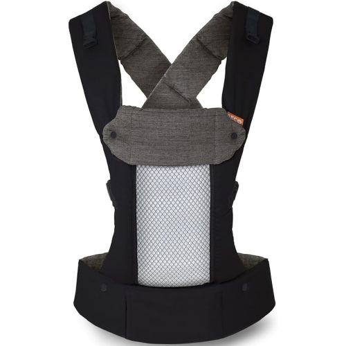 Beco Baby Carrier 8 Hybrid Newborn to Toddler Carrier (7-45lbs) - All in 1 Mesh Toddler Carrier - Baby Carrier Backpack, Front and Hip Carrier with Adjustable Seat - Cooling Ergonomic Carrier (Black)
