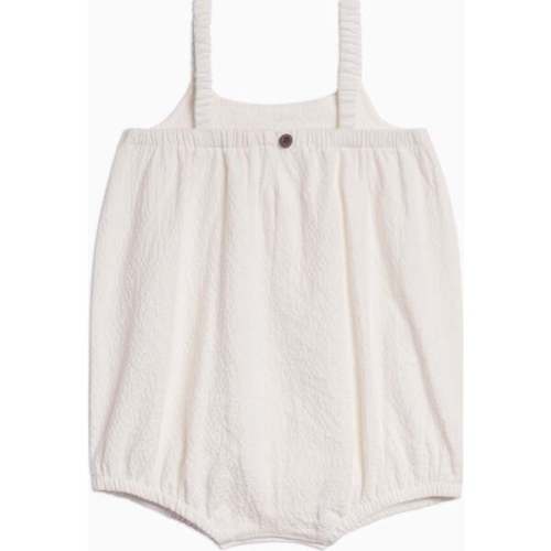 Caspia Seersucker Bubble Romper - Coconut Coconut - Colored Organics | Maisonette