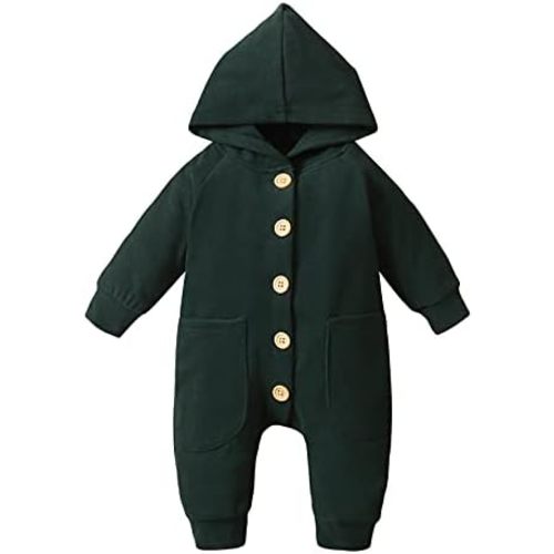 Thorn Tree Newborn Baby Girl Boy Hooded Romper Unisex Baby Knitted Jumpsuit Infant Kids Solid Outfits Baby Girl Boy Jumpsuit