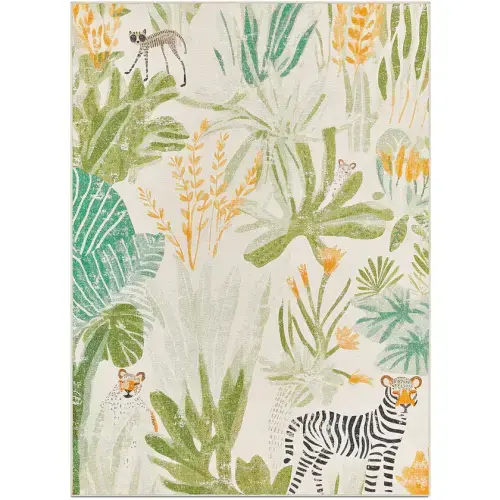 Safari Green/Multi - Washable Rug– Tumble