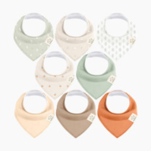 KeaBabies Organic Bandana Bibs (8 Pack) - Hillside, 8