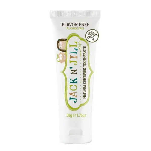 Jack N' Jill Natural Toothpaste for Baby and Infants - Fluoride Free Training Toothpaste, 40% Xylitol, BPA-Free - Flavor Free, 1.76 oz (Pack of 1)