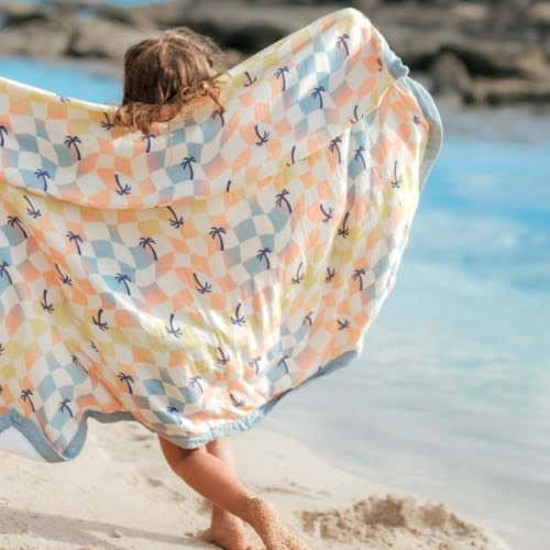 Sunset Checker Throw Blanket