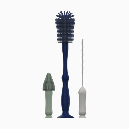 Silicone Bottle Brush Set - Blue