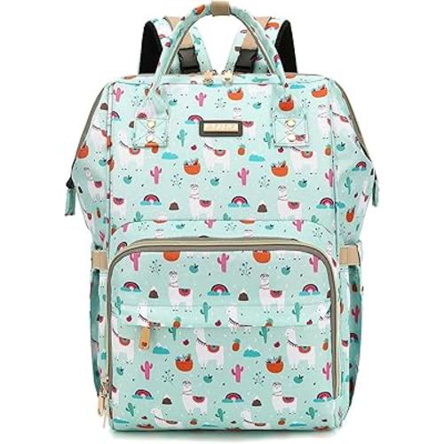 GAIVP Diaper Bag Backpack, Diaper Bags for Baby Girls Boys, Baby Bags for Moms Dads, Nappy Changing Bag with Insulated Pockets,Multi-functional Waterproof Backpack with Stroller straps-Green