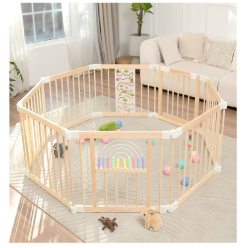 Foldable Wooden Baby Playpen