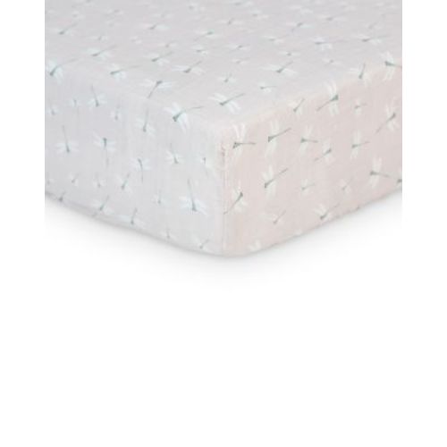 Dragon Fly Printed Cotton Muslin Crib Sheet - Baby