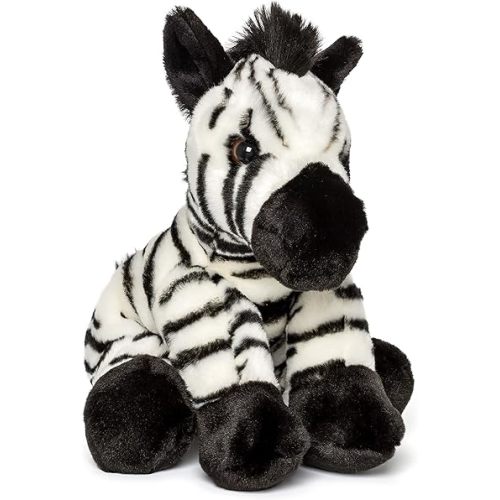 Wildlife Tree 12 Inch Stuffed Zebra Plush - Soft and Floppy Animal Kingdom Collection Toy for Creative Play and Learning