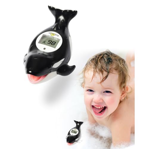 Orca Baby Bath Thermometer Digital Baby Bathtub Thermometer Room and Water Temperature Thermometer Baby Toy-WBN