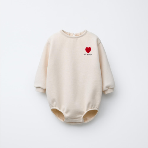 FLOCK PRINT PLUSH BODYSUIT - Light ecru | ZARA United States