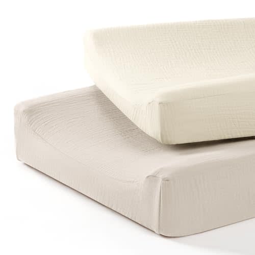 lulumoon Baby Changing Pad Cover: Muslin Diaper Changing Table Pad Cover - Changing Pad Sheets for Girls Boys