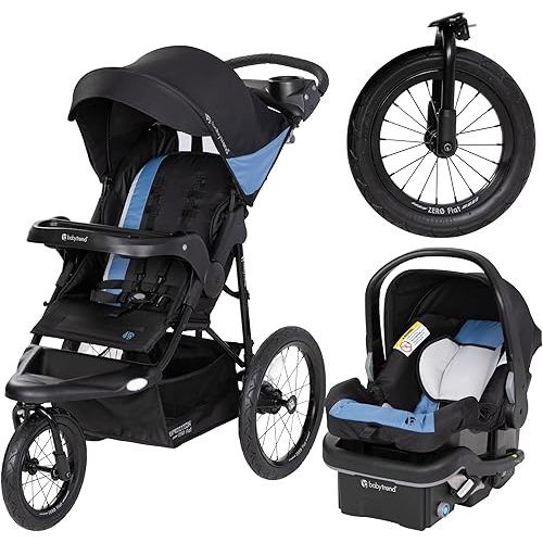 Baby Trend Expedition® Zero Flat Jogger Travel System with LED Lights, Dash Blue