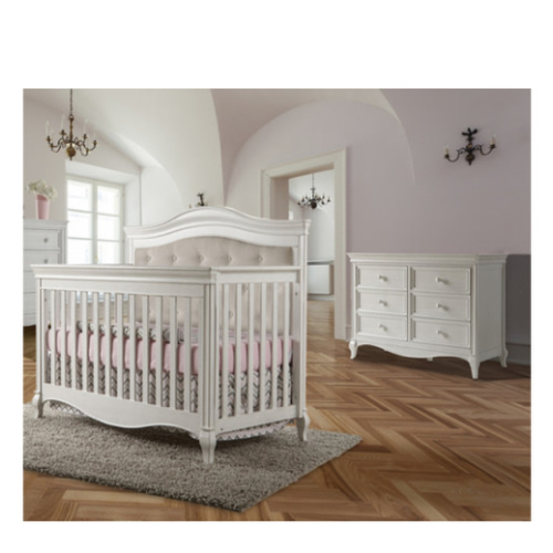 Pali Diamante 2 Piece Nursery Set w/ Beige Fabric | Kids N Cribs