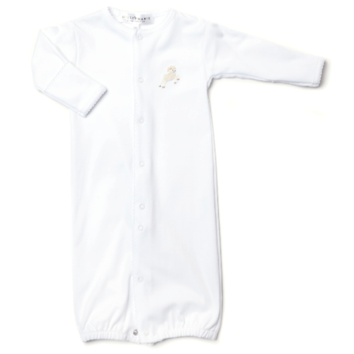 Converter Gown, Ivory Jumping Lamb Embroidery