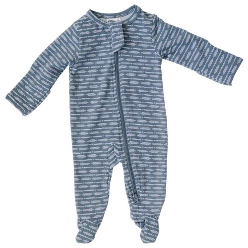 Blue Horizon Footed Zipper – Mebie Baby