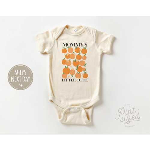 Mommy's Little Cutie Baby Onesie® - Cute Mother's Day Bodysuit - Mama's Girl Natural Onesie®